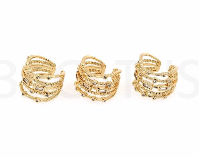 1PCS Minimalist Patina Ring Protruding Ring Round Line Strip Ring Unisex Irregular Round Ring 18K Gold Filling Split ring