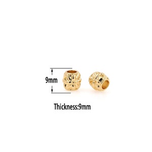 18K Gold Filled Flower Beads,Gold Flower Beads,Gold Tube Beads,DIY Bracelet Necklace Earrings Jewelry Making