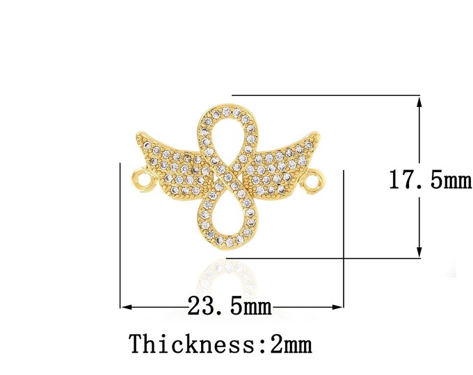 Wing Connector Infinite Jewelry Connector 18K Gold Filled Wing Connector DIY Jewelry Making