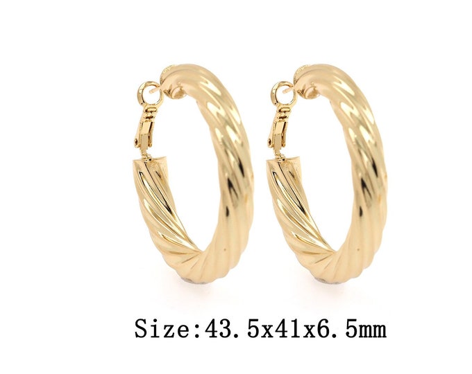 1 pair 18K Gold Filled Round Earrings,Gold Dainty Round Earrings,Simple Earrings,Gift for Her