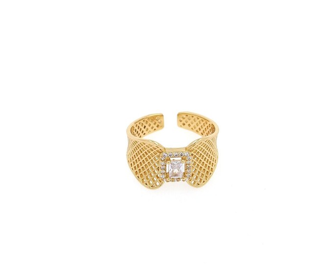 18K Gold Filled Fashion Rings Gold Open Ring,Wide Ring,Minimalist Ring,Adjustable Ring,Dainty Ring,Gift for Her