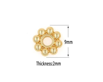 18K Gold Filled Round Beads,Gold Round Beads, DIY Bracelet Necklace Earrings Jewelry Making