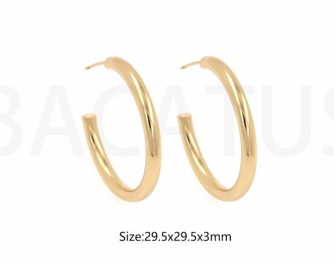 1Pair 18K Gold Filled Round Zircon Earrings Boho Earrings Polygonal Earrings  Zircon Fine Earrings Gift for Her,Round Earrings,29.5x29.5x3mm