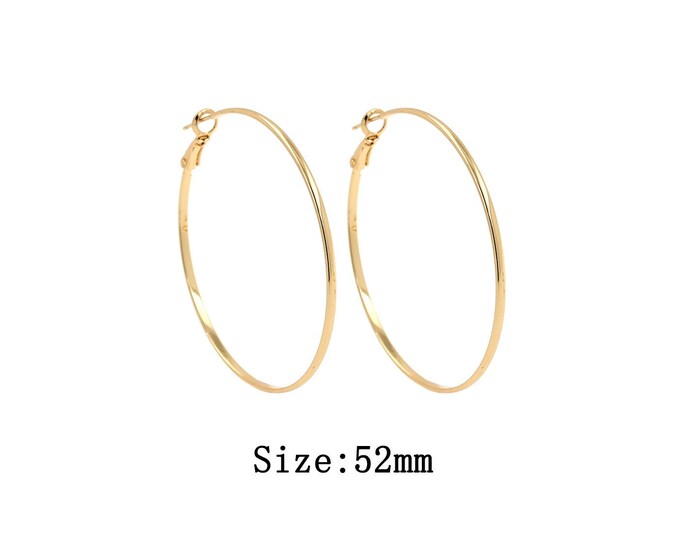 1 pair 18K Gold Filled Round Earrings,Gold Dainty Round Earrings,Simple Earrings,Gift for Her