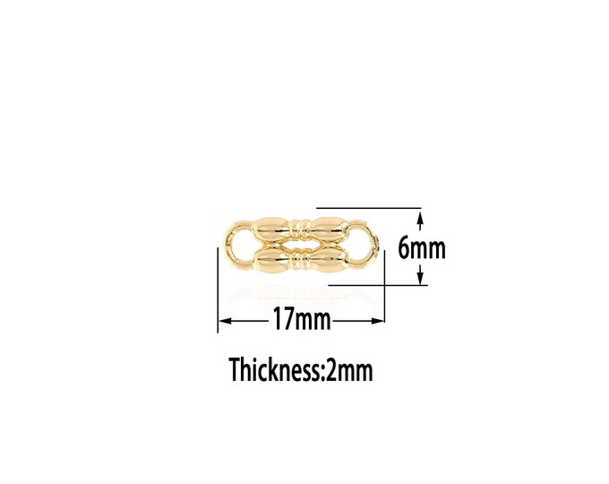 18K Gold Filled Fashion Connector, Simple Connector,Dainty Charm Bracelet Necklace for DIY Jewelry Making Supply