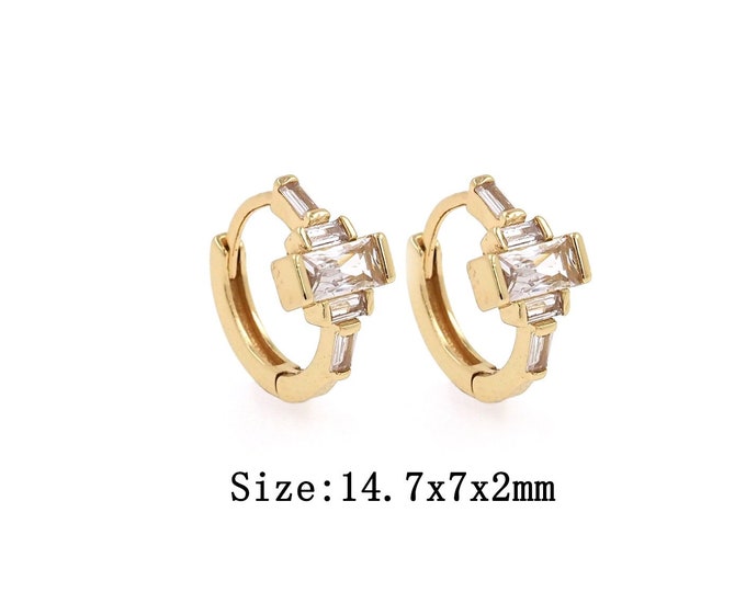1 pair 18K Gold Filled Round Earrings,Gold Dainty Round Earrings,Simple Earrings,Gift for Her
