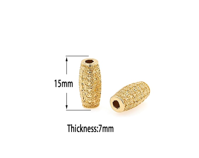 18K Gold Filled Tube Beads,Gold Tube Beads,DIY Bracelet Necklace Earrings Jewelry Making