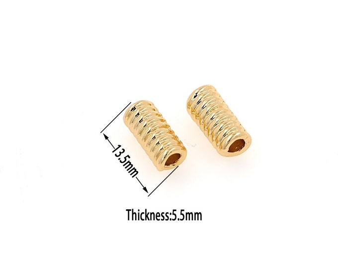 18K Gold Filled Tube Beads,Gold Tube Beads,DIY Bracelet Necklace Earrings Jewelry Making