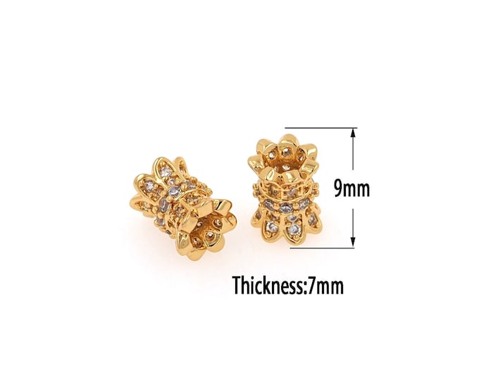 18K Gold Filled Tube Beads,Gold Tube Beads,Spacer Beads, DIY Gold Jewelry Making