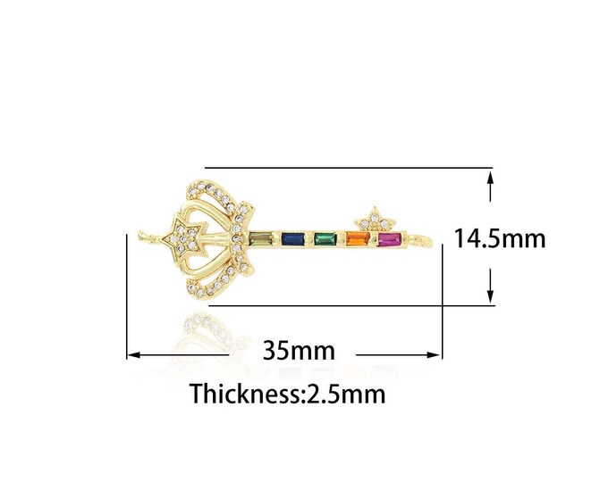 1PCS Key Connector,Dainty Lock Charm 18K Gold Filled Key Charm DIY Jewelry Making Accessories