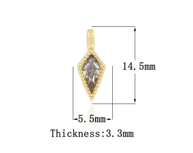 18K Filled Gold Sword Necklace, Gothic Jewelry, Dagger Charm, Gothic Dagger Pendant, Suitable For Jewelry Making Supplies 14.5x5.5x3mm