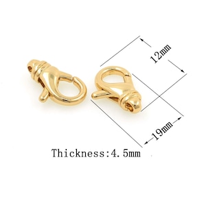 18K Gold Filled Lobster Clasp,Gold Dainty Lobster Clasp Bracelet Necklace for DIY Jewelry Making Supply