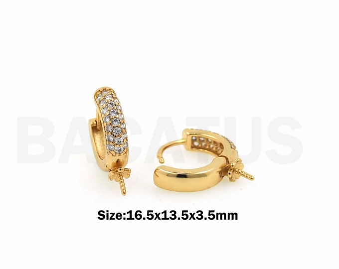 Dangle Earrings, 18K Gold Filled Thick Earring Accessories,Round Earrings, Gold Earrings, A Gift For Her, Pierced Earrings,16.5x13.5x3.5mm