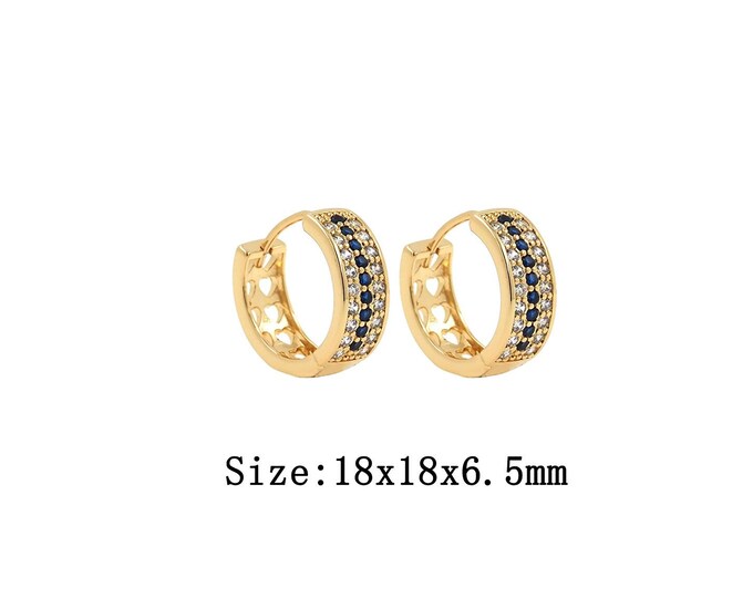 1 pair 18K Gold Filled Round Earrings,Gold Dainty CZ Round Earrings,Simple Earrings,Gift for Her