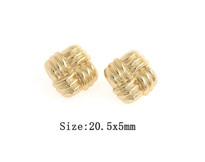 18K Gold Filled  Square Stud Earrings,Square Stud Earrings,Gold Minimalist Stud Earrings,Hypoallergenic