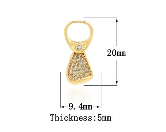 Encanto delicado relleno de oro de 18K, colgante de tapa de botella, encanto de tapa de botella, colgante delicado, suministros de joyería diy, 20x9.4x5 mm