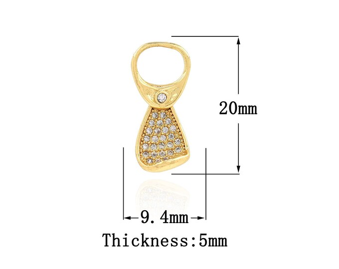18K Gold Filled Dainty Charm, Bottle Cap Pendant, Bottle Cap Charm, Dainty Pendant, DIY Jewelry Supplies, 20x9.4x5mm