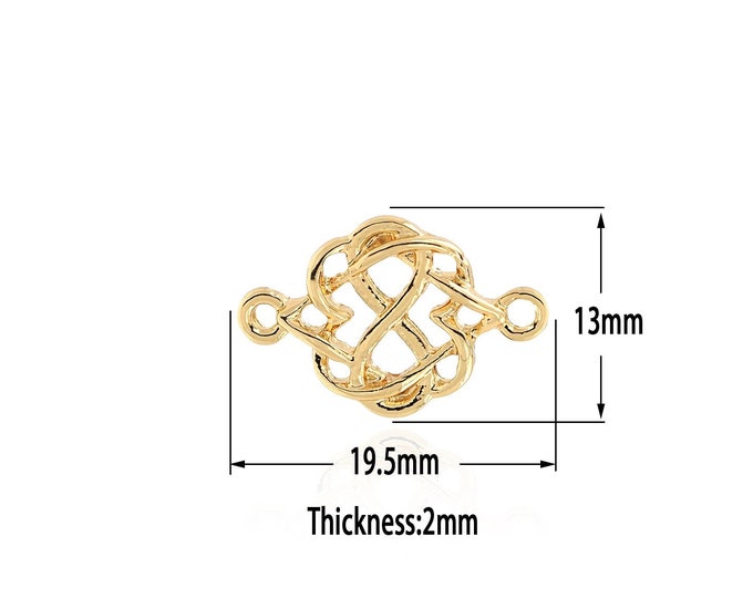 18K Gold Filled Stylish Connectors, Simple Connectors, Dainty Charm Bracelet Necklace for DIY Jewelry Making Supply