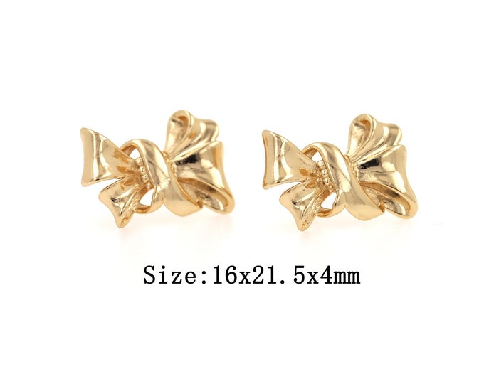 18K Gold Filled  Bow Stud Earrings,Bow Stud Earrings,Gold Minimalist Stud Earrings,Hypoallergenic