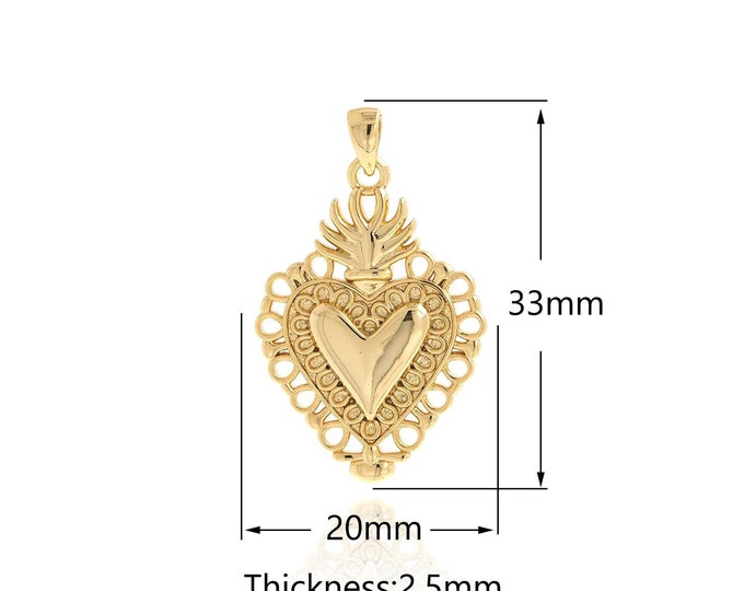 Heart Pendant, Micropavé CZ Love Heart Charm, Dainty Charm, 18K Gold Filled Love Pendant, Gift For Her, DIY Jewelry Supplies,