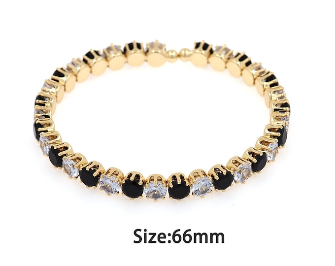 Gold Dainty CZ Diamond Bangle,18k Gold Filled Tennis Bangle,Simple Bangle,Gift for Her