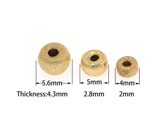 10 pcs 18K Gold Filled Flat Beads ,Flat Beads,Gold Flat Beads,Spacer Beads, DIY Jewelry Supplies