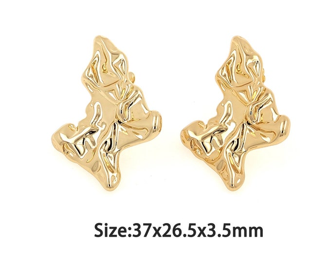 1 pair 18K Gold Filled Fashion Stud Earrings,Gold Dainty Minimalist Stud Earring,Simple Stud Earrings,Gift for Her