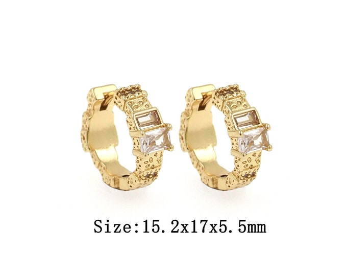 1 pair 18K Gold Filled Round Earrings,Gold Dainty Round Earrings,Simple Earrings,Gift for Her
