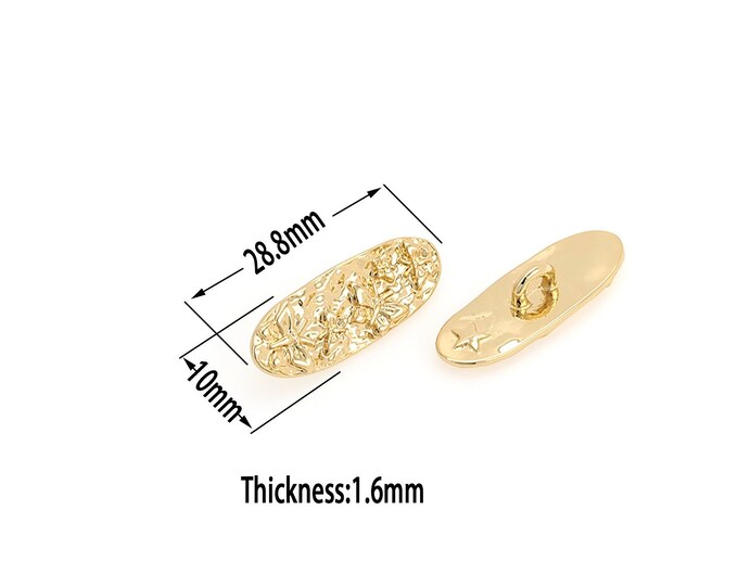 18K Gold Filled Oval Beads,Gold Oval Beads,DIY Bracelet Necklace Earrings Jewelry Making