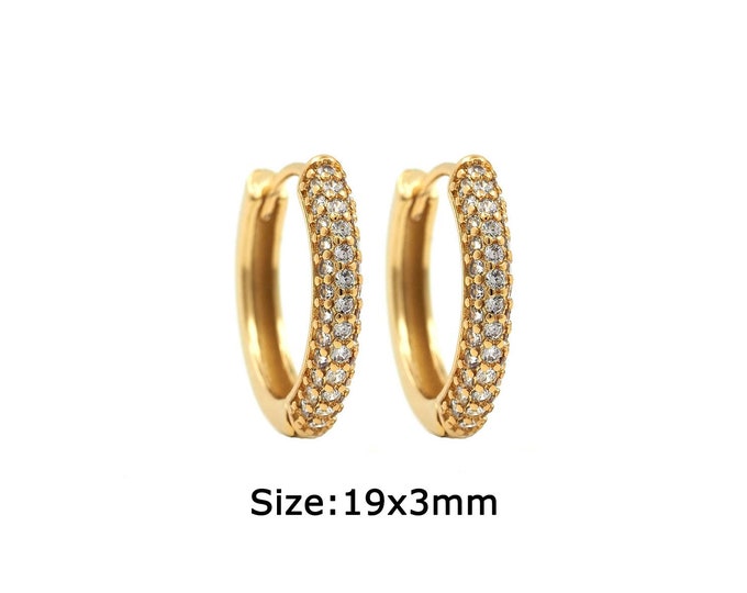 1pair 18K Gold Filled Round Earring,Gold Dainty Round Earring,Simple Earrings,Gift for Her
