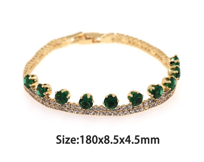 18k Gold Filled Tennis Bracelet,Gold Dainty CZ Diamond Bracelet,Simple Bracelet,Gift for Her