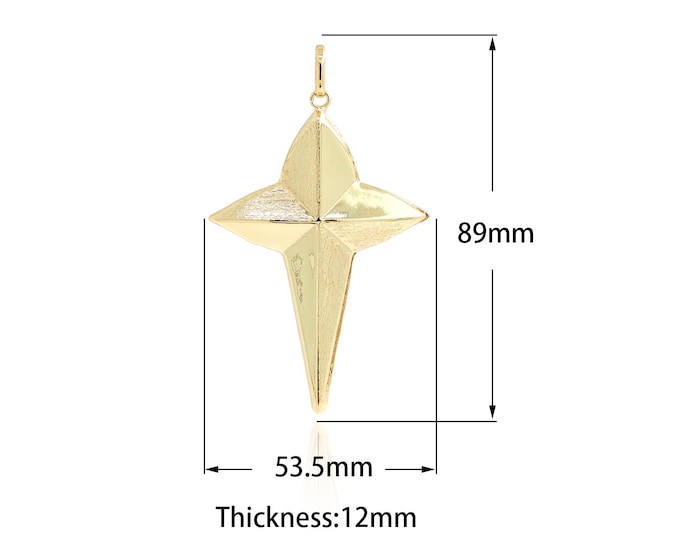 Polaris Charm, 18K Gold Filled Star Pendant, Dainty Polaris Pendant, DIY Jewelry Supplies,