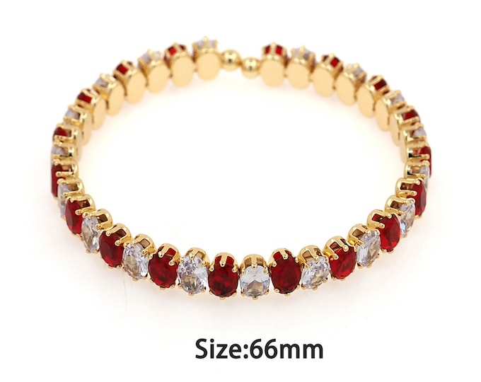 18k Gold Filled Tennis Bangle,Gold Dainty CZ Diamond Bangle,Simple Bangle,Gift for Her