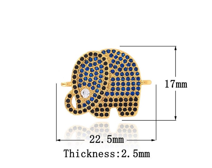 18K Gold Filled Elephant Connector,Gold Elephant Connector,Elephant Connector DIY Jewelry Making Supply,17x22.5x2.5mm