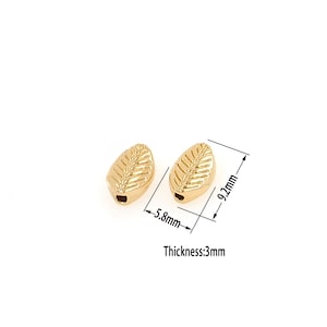 18K Gold Filled Leaf Beads,Gold Leaf Beads,DIY Bracelet Necklace Earrings Jewelry Making