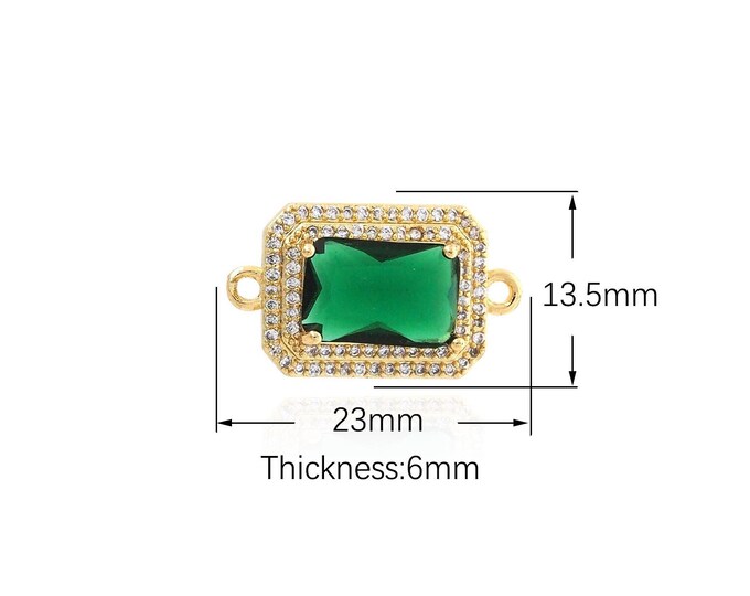 18K Gold Filled Square Connector,Gold Dainty Square Connector,Simple Connector Bracelet Necklace for DIY Jewelry Making Supply