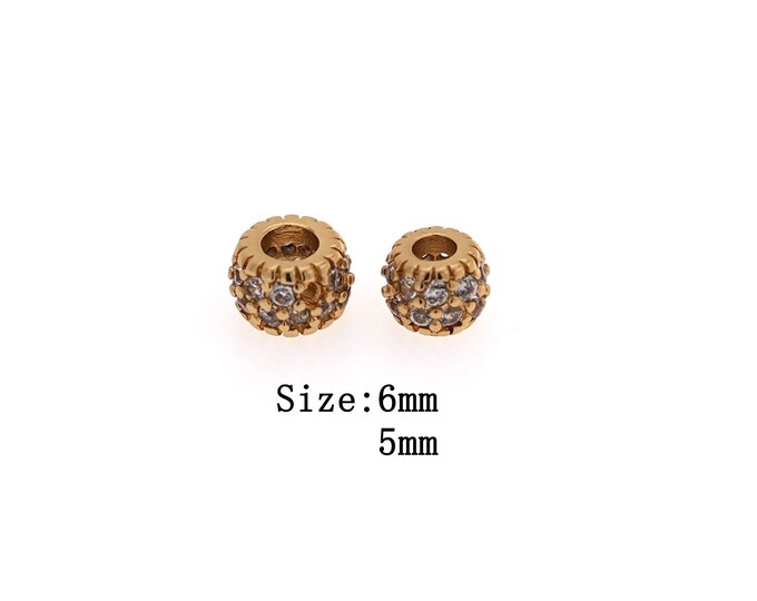 18K Gold Filled Cylinder Spacer Beads,Fine Spacer Beads,Cylinder Spacer Beads,Gold Cylinder Beads for DIY Jewelry Making Supplies