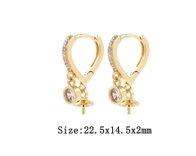1 pair 18K Gold Filled Round Earrings,Gold Dainty Round Earrings,Simple Earrings,Gift for Her