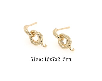 18K Gold Plated Blue Monarch Butterfly Stud Earrings Claire's