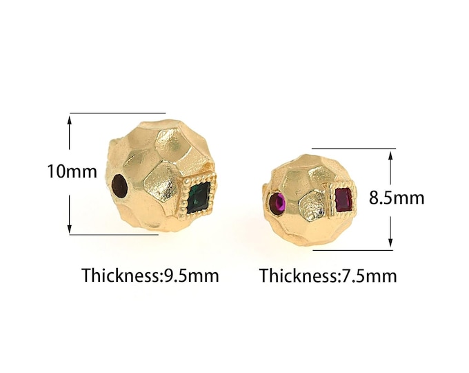 18K Gold Filled Ball Beads, Ball Spacer Beads, Round Beads, DIY Jewelry Supplies,