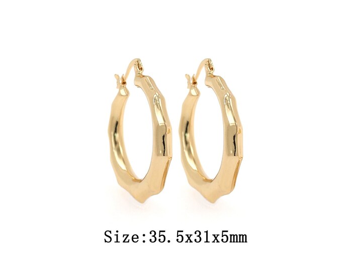 1 pair 18K Gold Filled Round Earrings,Gold Dainty Round Earrings,Simple Earrings,Gift for Her