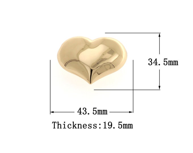 18K Gold Filled Heart Spacer Beads,Fine Spacer Beads,Puffed Heart Spacer Beads,Gold Heart Beads for DIY Jewelry Making Supplies
