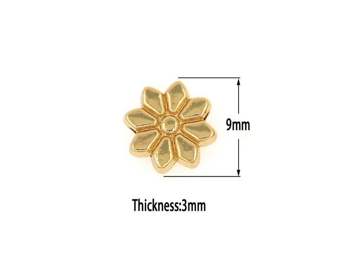 18K Gold Filled Flower Bead Caps,Pearl Caps,Round Bead Caps,Flower Caps,Spacer Jewelry, Brass Caps, DIY Gold Jewelry Making