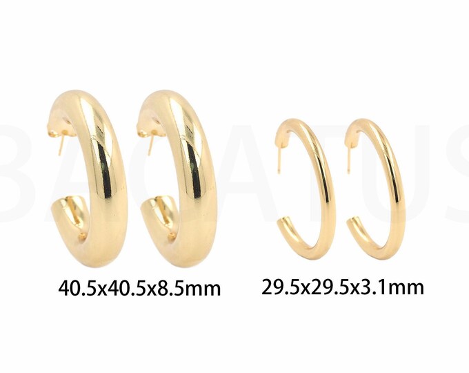 1 Pair,MicroPave Zircon Earrings,18K Gold Filled Dainty Earrings, Moon Earrings, Crescent Earrings, Gift for Her, Moon Charm,