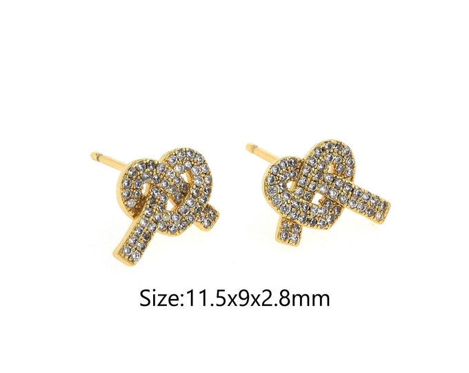 1Pair Heart-Shaped Zircon Earrings 18K Gold Filled Heart-Shaped Earrings Zircon Heart-Shaped Earrings Heart-Shaped Hoop