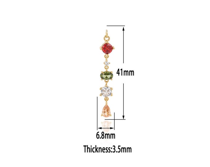 18K Gold Filled Fashion Pendant,Gold  Dainty Charms, Minimalist  Charm Bracelet Necklace for DIY Jewelry Making Supply