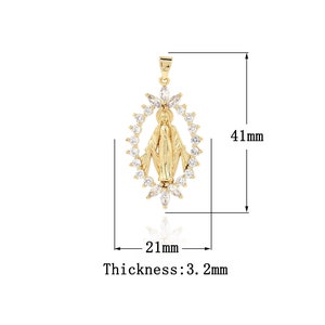 Pendentif dames CZ rempli d&#39;or 18 carats, breloques féminines délicates en or, collier bracelet à breloques pour dames pour la fabrication de bijoux à bricoler soi-même