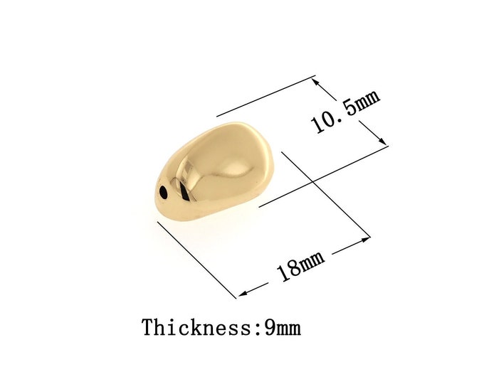18K Gold Filled Geometry Spacer Beads,Fine Spacer Beads,Puffed Geometry Spacer Beads,Gold Geometry Beads for DIY Jewelry Making Supplies