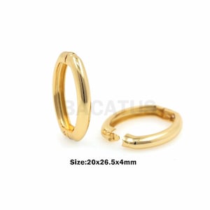Oval Gate Ring , Gold Spring Gate Ring,Oval Button, Necklace Clasp, Link Clasp,Gold Filled Clasp for Charm Holder Connector 20x26.5x4mm