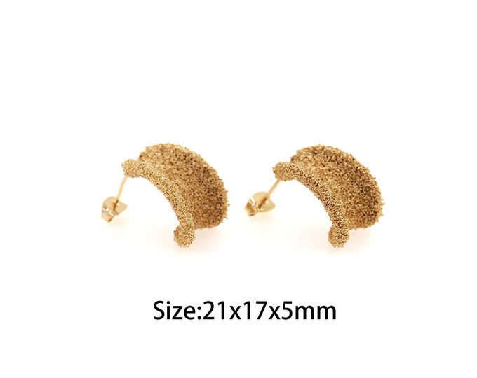 18K Gold Filled Oval Earrings,  Hook Earrings, Copper Ear Wire, DIY Jewelry Earring Accessories,21x17x5mm
